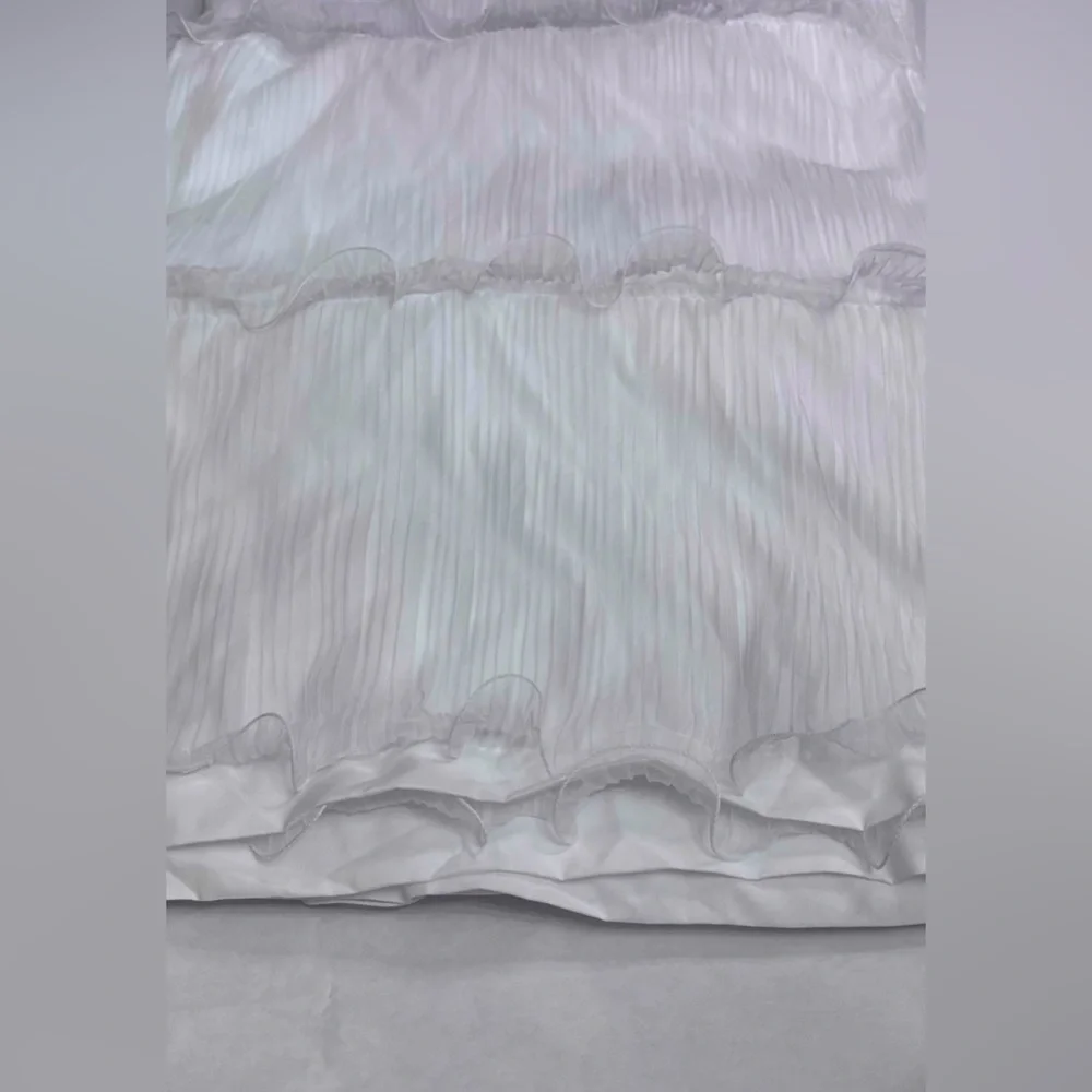 LUSH DECOR 3 Elegant White Tiered Curtain Panels 54”x84”